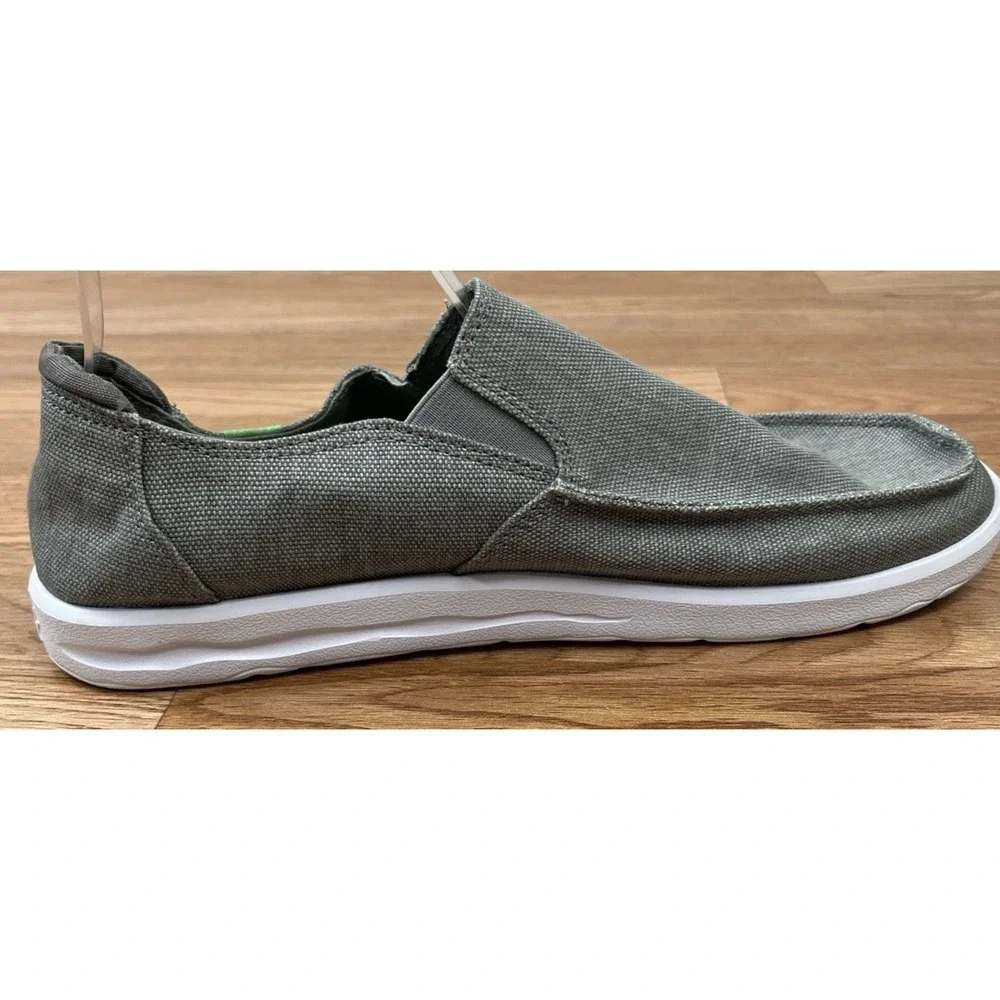 Sanuk Men's Hi Five Comfort Loafers Grey Slip-on Sneakers Size 10